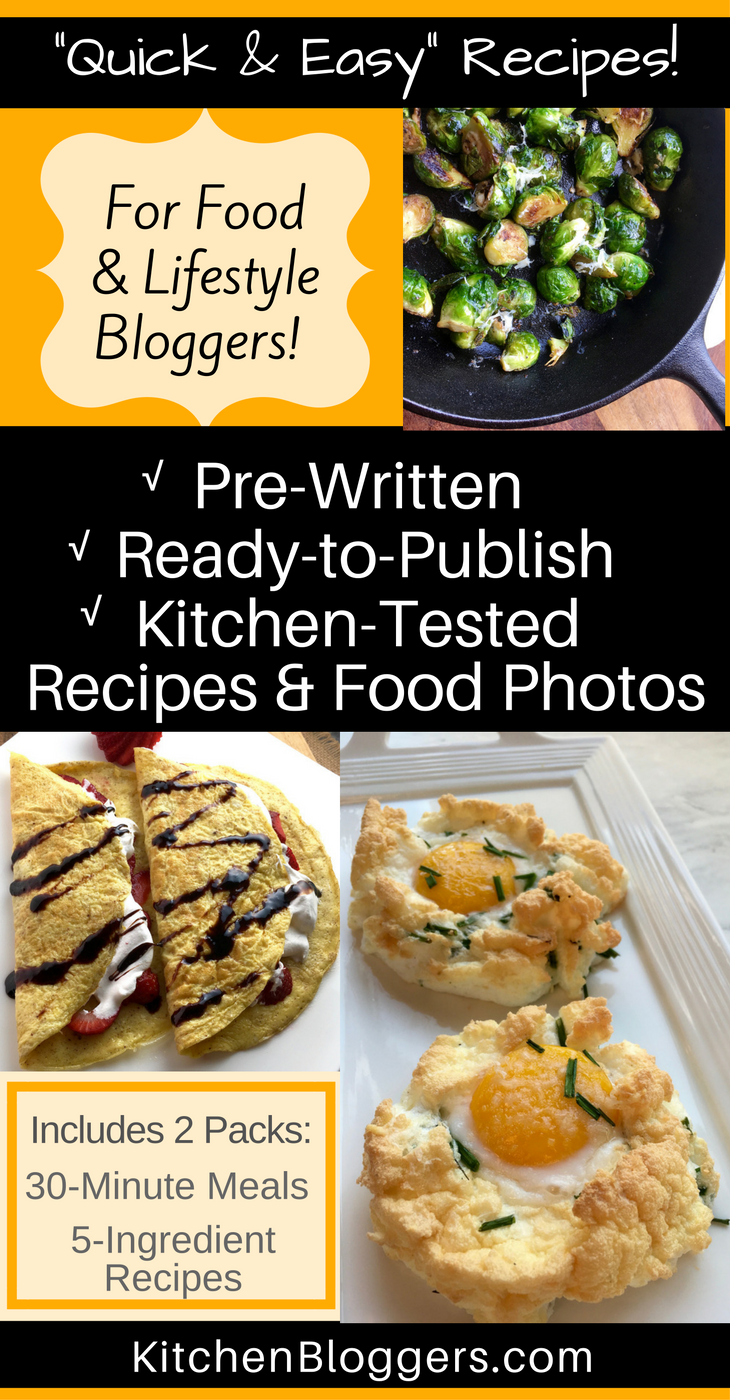Quick and Easy Pre-Written Recipes with Food Photos Double Pack