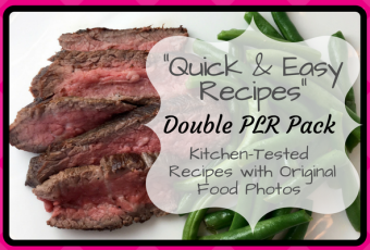 Quick and Easy Recipe PLR with Original Food Photos