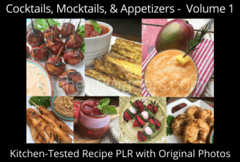 Cocktails, Mocktails, & Appetizers Volume 1 PLR Recipes with Photos