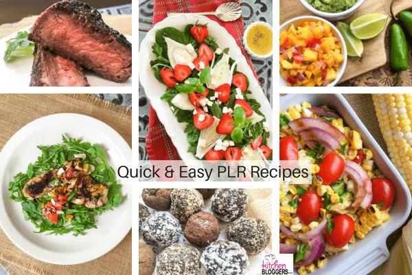 Quick and Easy PLR Recipes with Original Food Photos Pack