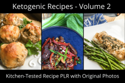 Ketogenic Recipes Volume 2 PLR recipes with images