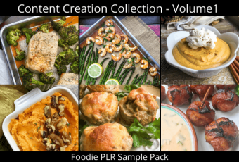 PLR Content Creation Collection Foodie Sample Pack