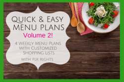 Quick & Easy Menu Plans Volume 2