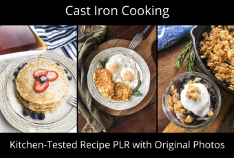 Cast Iron Cooking PLR recipes + photos