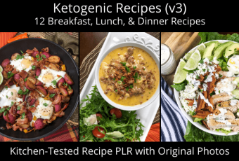 Keto Recipes volume 3 recipe PLR with photos