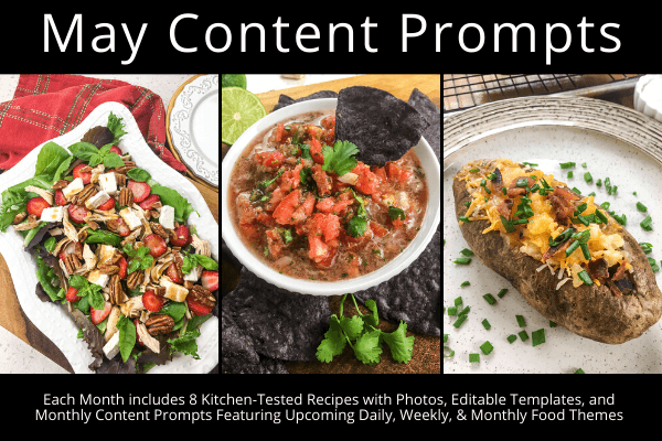 May Monthly Content Prompts for Food Bloggers