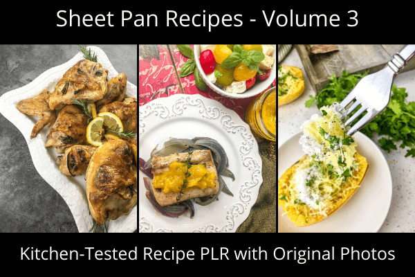 Sheet Pan volume 3 PLR recipes with images
