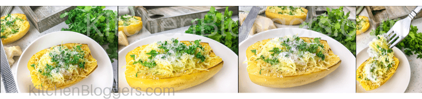 Sheet Pan Spaghetti Squash with Parmesan & Parsley PLR Recipe with Photos