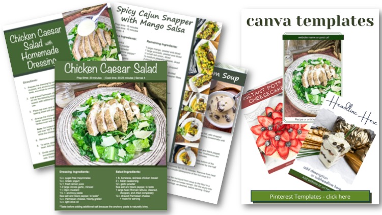 PLR Stack Recipe Cards and Canva Templates for Foodies