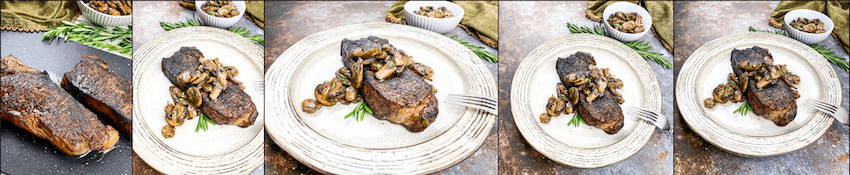 Keto Strip Steak with Sauteed Mushroom PLR Recipe with Photos