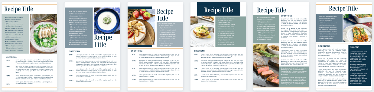 KitchenBloggers Canva Template Recipe Card Layouts