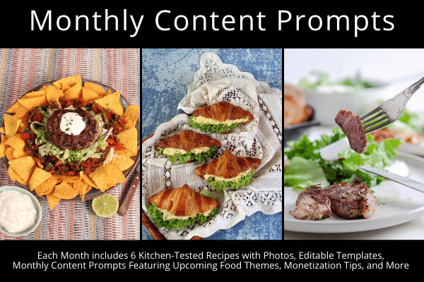 April; 2022 Monthly Content Prompts kitchenbloggers